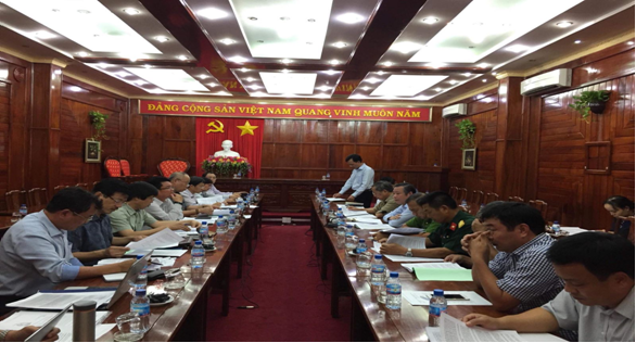 Làm việc với Đoàn Công tác Ban Chỉ đạo Phòng chống thiên tai
