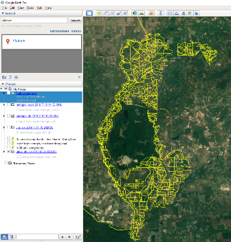 Theo dõi diễn biến rừng của ban quản lý rừng  phòng hộ tà thiết trên google earth