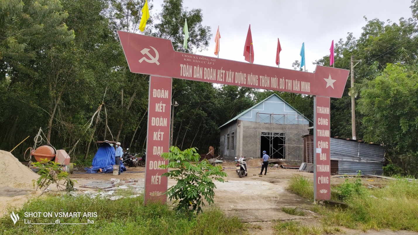 Nhà Văn hóa ấp Đồng Nơ đang được xây dựng theo cơ chế đặc thù